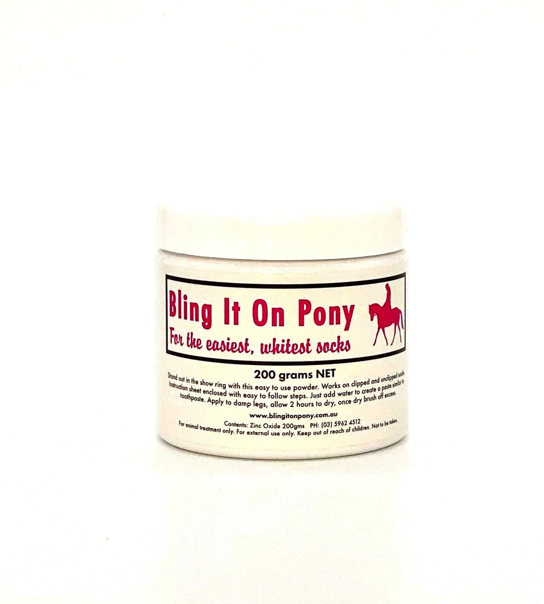 BLING IT ON PONY 200g TUB Galloping Goop Equine Products