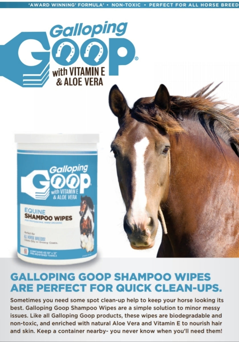 RINSE FREE WIPES Galloping Goop Equine Products